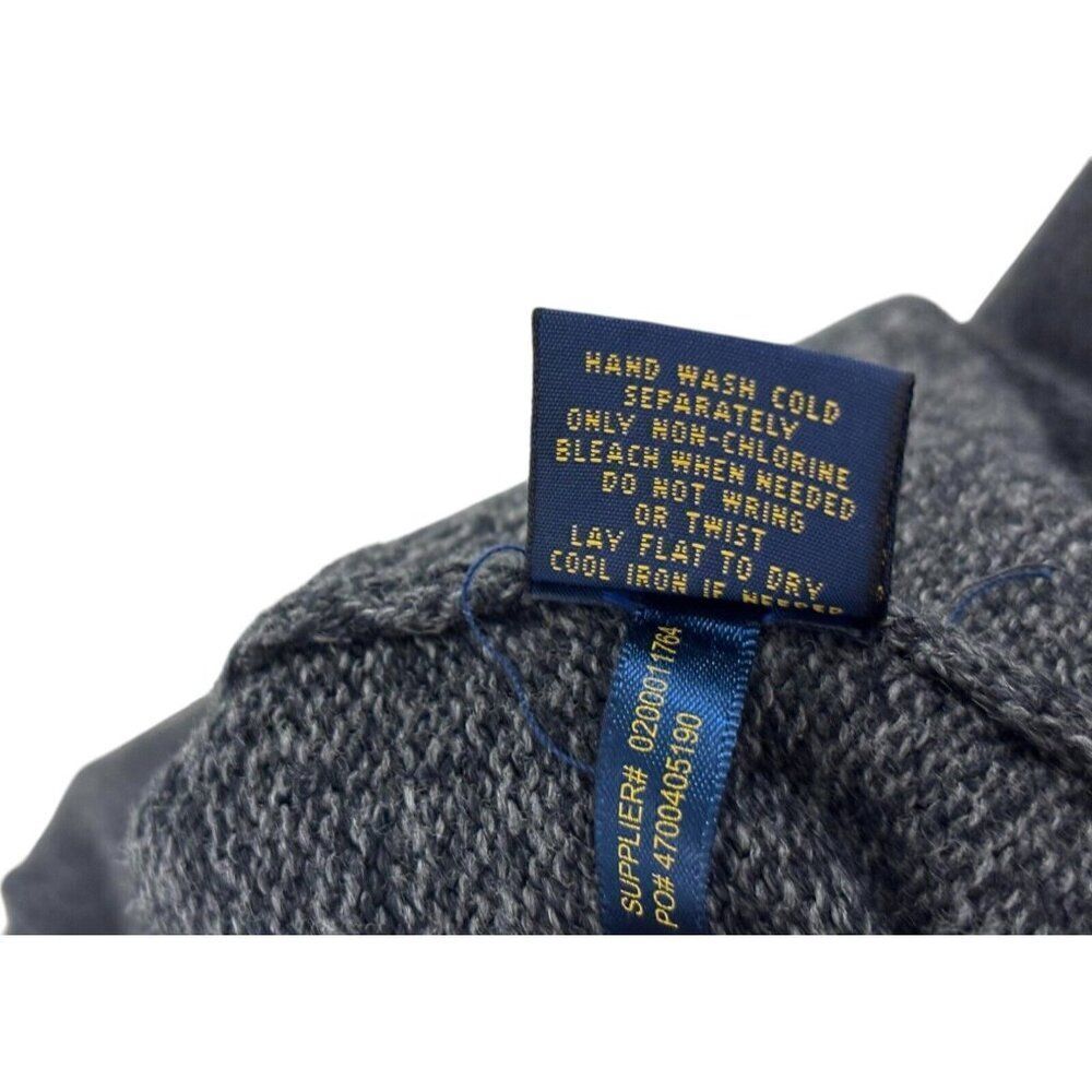 Polo Ralph Lauren Mens Sweater 2XL Gray 1/4 Zip Knit Mock Neck Pullover Preppy - Picture 6 of 9